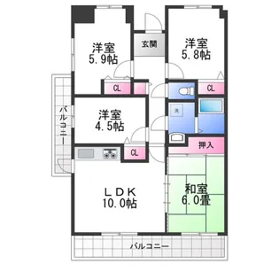 WESTヒルズ関空Ⅰ【11階】の間取り