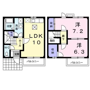 スール・ビエント【1階】の間取り
