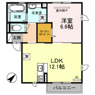 グリュックハイム【1階】の間取り