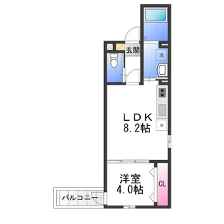ALEGRIA北助松South【1階】の間取り