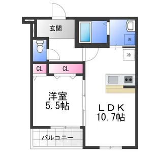 サンライズ松原【2階】の間取り