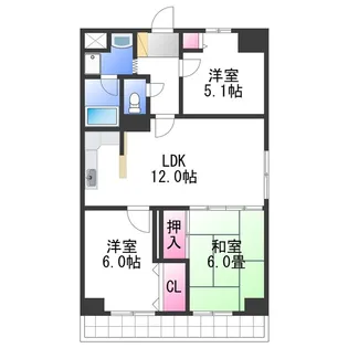 ロイヤルヴェール山下【1階】の間取り