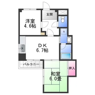 ベルトピア南上町A棟【2階】の間取り