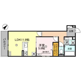 トリシア Yuki【3階】の間取り