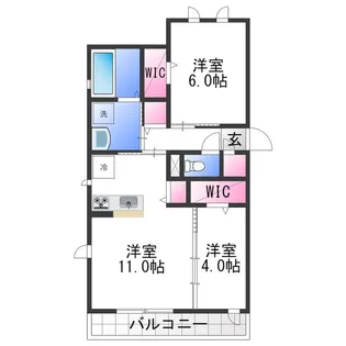 グランシャリオA【1階】の間取り