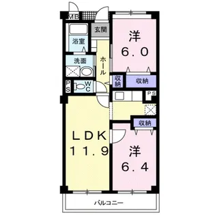 アルコバレーノ【3階】の間取り