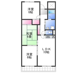 ヴェルテ岸和田【1階】の間取り