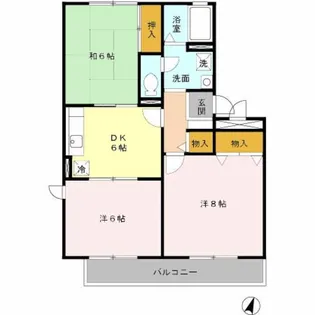 フォーエバーハイツ【2階】の間取り