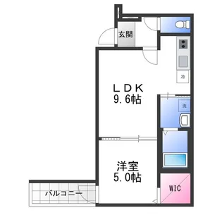 フジパレス岸和田下松Ⅱ番館【1階】の間取り