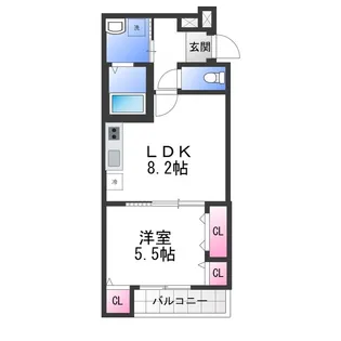 フジパレス岸和田下松Ⅱ番館【1階】の間取り