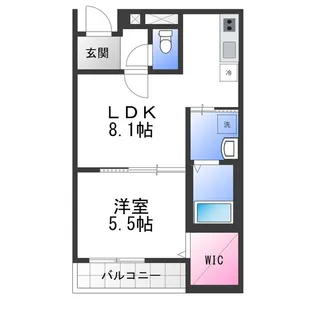 フジパレス岸和田下松Ⅱ番館【3階】の間取り