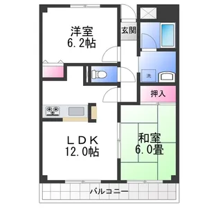 ロイヤルフラット壱番館【5階】の間取り