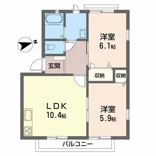 フローラ桜ヶ丘【2階】の間取り