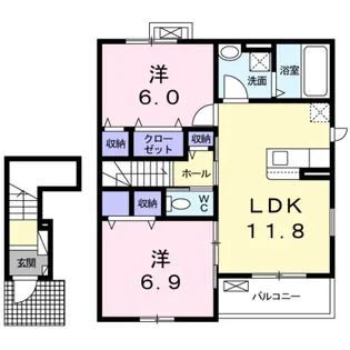 あびた Ⅴ【2階】の間取り