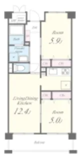 ベルフォート和泉【4階】の間取り