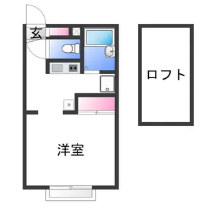 レオパレス富秋【1階】の間取り