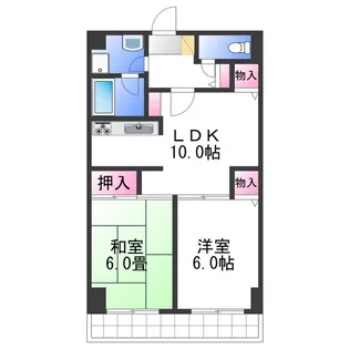 トークストリートアソガワ【4階】の間取り