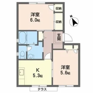 セピアコートB【1階】の間取り