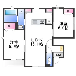 クインテット土生 D【1階】の間取り