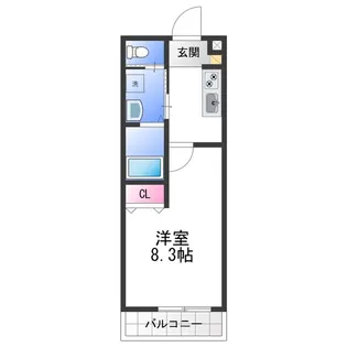 Feliz Court日根野【2階】の間取り
