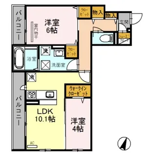 ヴィア・ラッテア【2階】の間取り