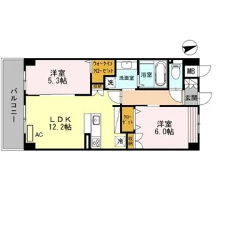 エイトコート アルザ【3階】の間取り
