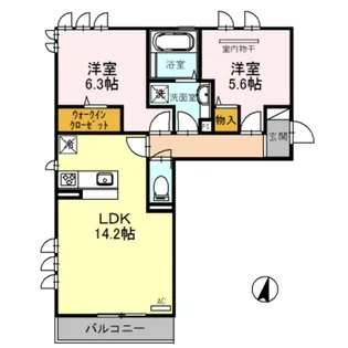 夢彩館Ⅲ【2階】の間取り