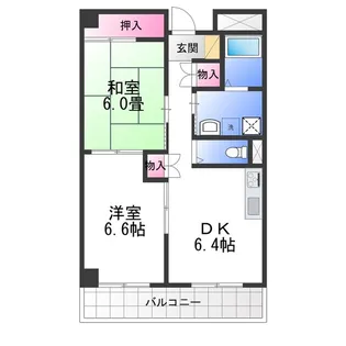 サンロワール和泉砂川【2階】の間取り
