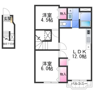 サニースクエア C棟【2階】の間取り