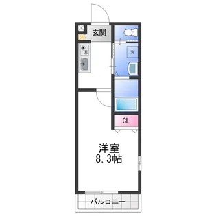 Feliz Court日根野【1階】の間取り