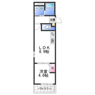 Feliz Court日根野【1階】の間取り