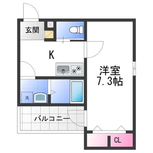 Feliz Court日根野【3階】の間取り