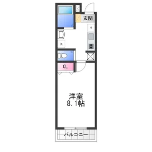 ブライト日根野Ⅱ【1階】の間取り