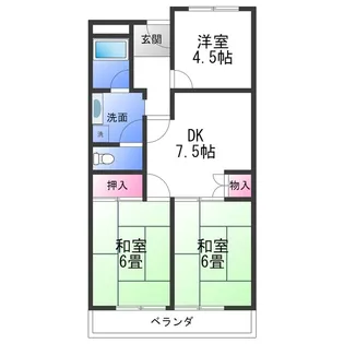 エステートハイツ【1階】の間取り
