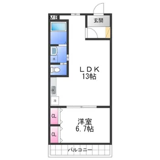 グランディール宮ノ池【2階】の間取り