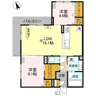 ファブール東羽衣【2階】の間取り