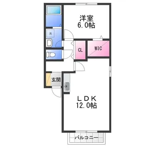 GRACE岸和田【2階】の間取り