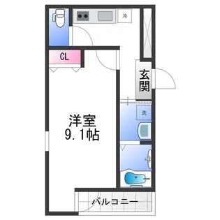 フジパレス泉佐野駅西1番館【1階】の間取り