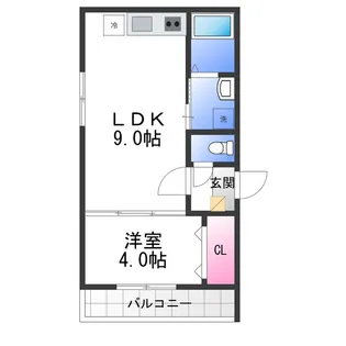 Tio 泉佐野Ⅱ【3階】の間取り