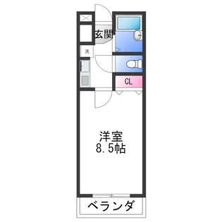 マンションフルール【2階】の間取り