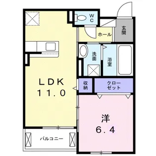 シャルール メゾン Ⅱ【2階】の間取り