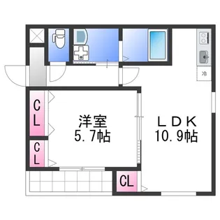 フジパレス高石駅北【2階】の間取り