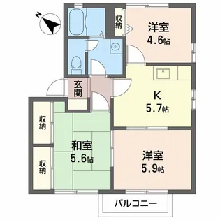 アネックス忠岡C【2階】の間取り