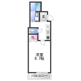 フジパレス東羽衣Ⅰ番館【3階】の間取り