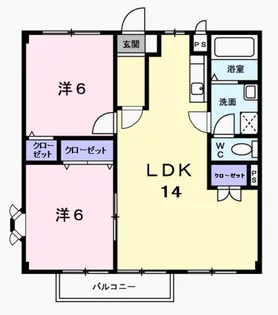 シャンパーニュ2番館【2階】の間取り