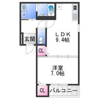 リバーサイド レジデンス【2階】の間取り