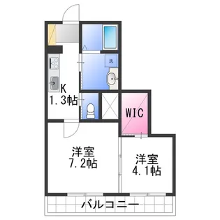 アルセア泉佐野【2階】の間取り