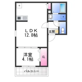 ジーメゾン泉大津ルミナーレ【2階】の間取り