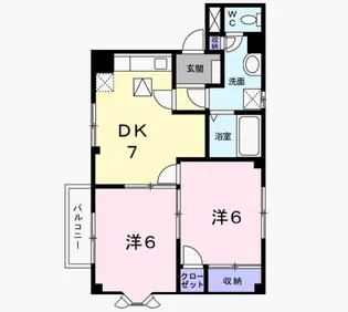 メゾン・モンターニュ【1階】の間取り
