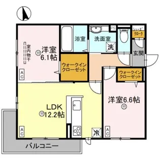 casa 二色浜【1階】の間取り